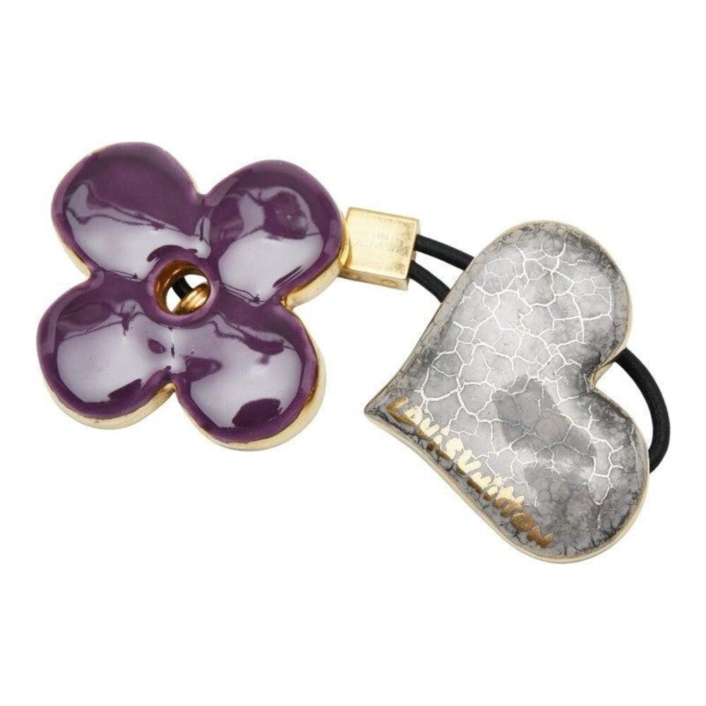 Louis Vuitton Hair Accessory Hair Tie Gold Purple Silver Plated